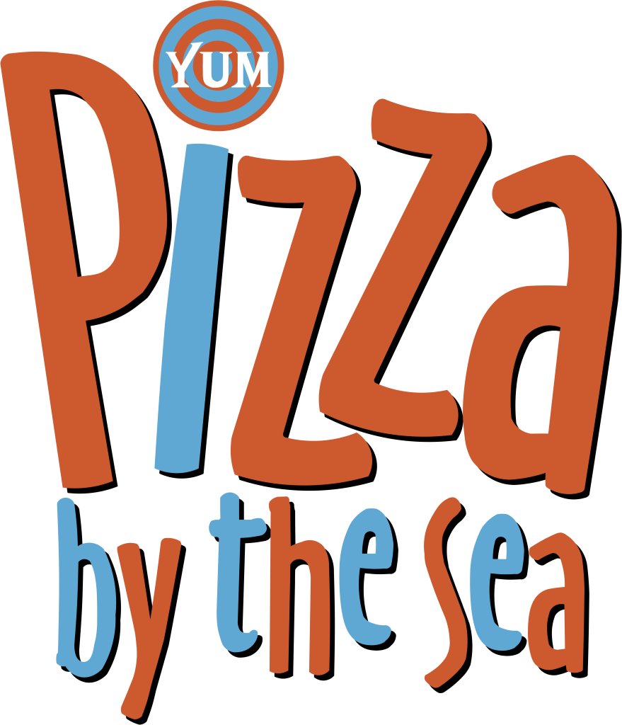 Pizza by the Sea Logo with YUM Vector