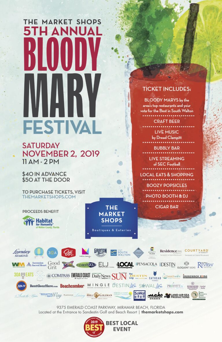 The Market Shops 5th Annual Bloody Mary Festival Set for November 2